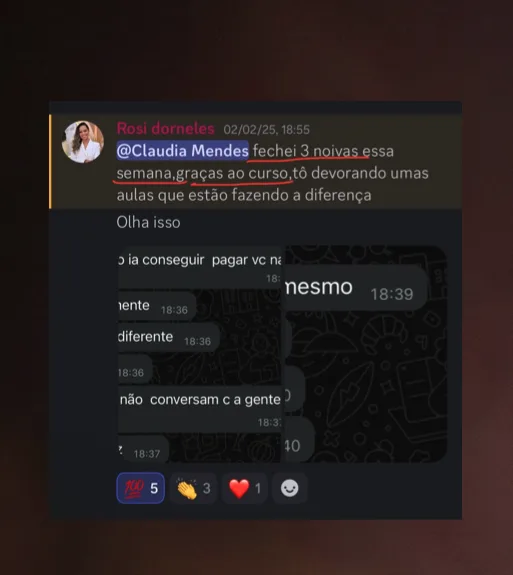 Rosi Dorneles — fechei 3 noivas essa semana graças ao curso