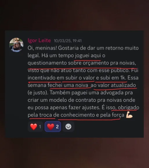 Igor Leite — subi 1k no valor e fechei noiva no valor atualizado